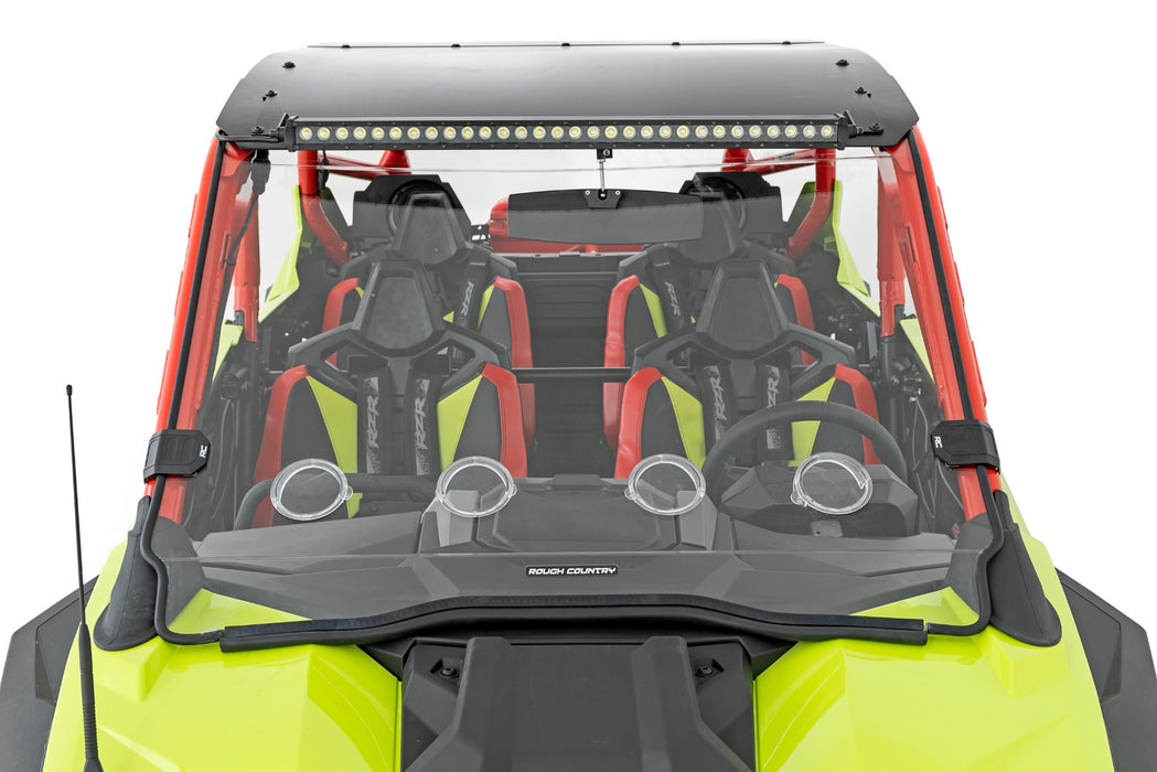 Rough Country Vented Full Windshield - Scratch Resistant | Polaris RZR Turbo R