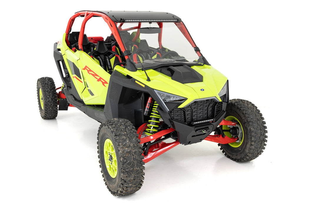 Rough Country LED Light, Winch Mount, Front, 10" Black Slimline, Polaris RZR Pro R, view 6