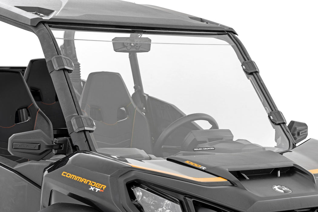 Rough Country Full Windshield - Scratch Resistant | Can-Am Commander 1000R