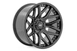 Rough Country 95 Series Wheel/Machined One-Piece/Gloss Black/20x10/6x135/-19mm