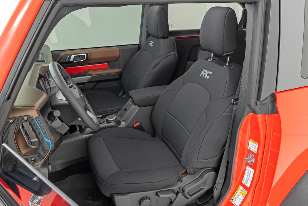 Rough Country Seat Covers - Bucket Seats - FR &amp; RR | Ford Bronco (2 Door) 4WD (2021-2025)