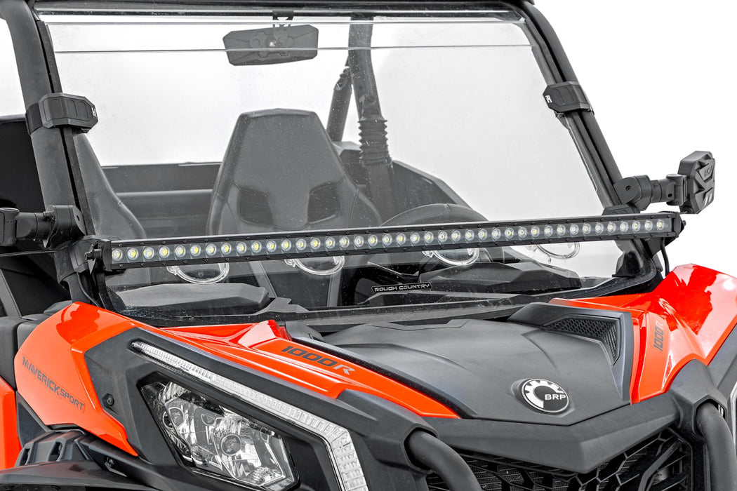 Rough Country LED Light Kit, Front Mount, 40" Black-Series Single Row, Can-Am Maverick Sport 1000R