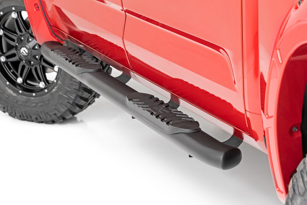 Rough Country Oval Nerf Steps - Crew Cab - Black | Toyota Tundra 2WD/4WD (2022-2025)