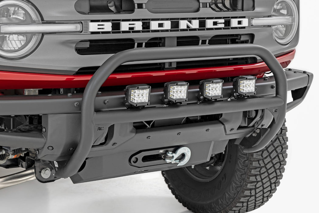 Rough Country Nudge Bar - 20 Inch Chrome Single Row LED - OE Modular Steel | Ford Bronco (21-25)