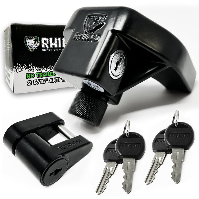 Rhino USA Trailer Coupler HD Lock Kit | 2 5/16 in, 2 Piece | P/N TRL-LOCK-KIT-2.5