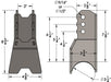 Control Arm Mount 2 Inch Wide Dimensions