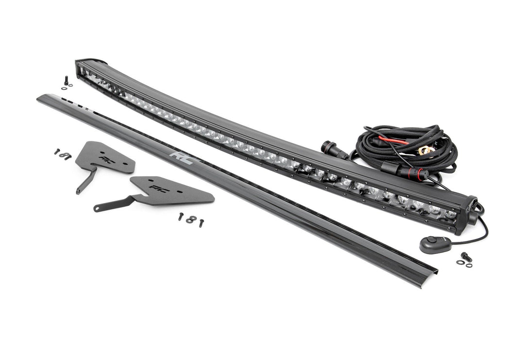 Rough Country LED Light Kit - 30 Inch Curved - Front Bracket - Black Series | Polaris RZR Turbo S4