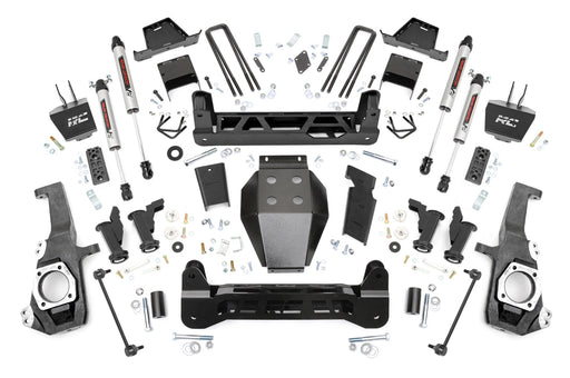 Rough Country 7 Inch Lift Kit, Torsion Drop, V2, w/ Overloads, Chevy/GMC 2500HD/3500HD (2020-2025)