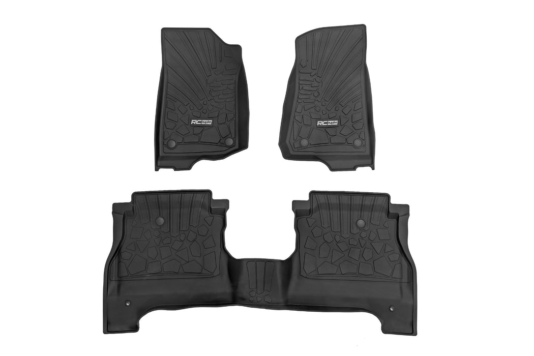 Flex-Fit Floor Mats - FR & RR - RR Lockable - Jeep Gladiator JT 4WD (2020-2024)