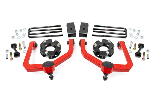 Rough Country 3 Inch Lift Kit, Red, Nissan Titan 2WD/4WD (2004-2024)