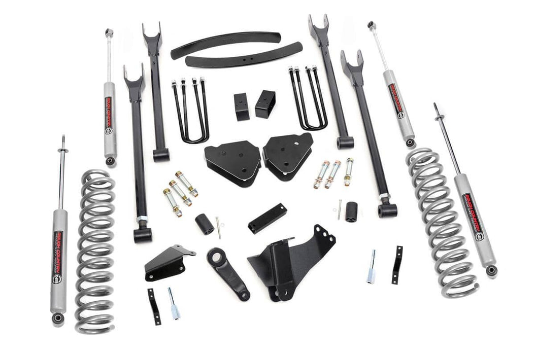 Rough Country 6 Inch Lift Kit - Diesel - 4 Link - OVLDS | Ford F-250/F-350 Super Duty (05-07)