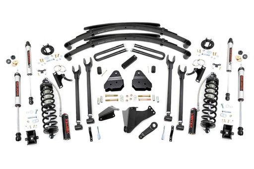 Rough Country 6 Inch Lift Kit, Diesel, 4 Link, RR Spring, C/O V2, Ford F-250/F-350 Super Duty (2005-2007)