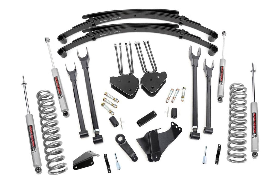 Rough Country 6 Inch Lift Kit - Gas - 4 Link - RR Spring | Ford F-250/F-350 Super Duty (05-07)
