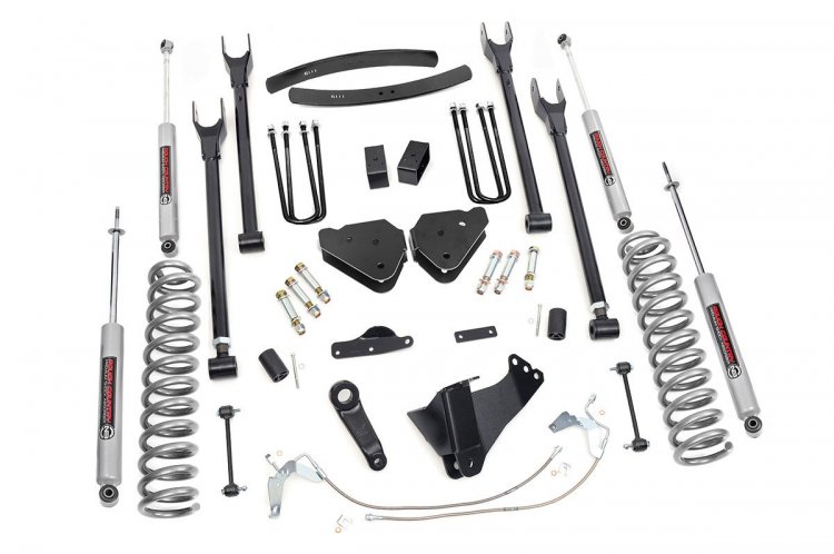 Rough Country 6 Inch Lift Kit - Gas - 4 Link | Ford F-250/F-350 Super Duty 4WD (2008-2010)