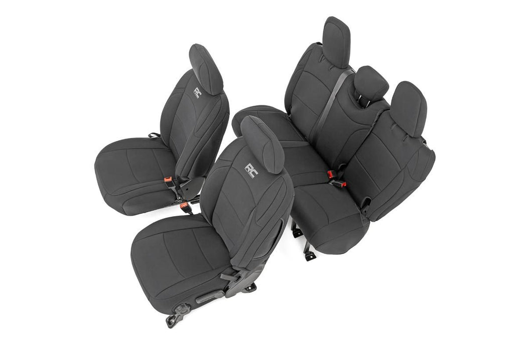 Rough Country Seat Covers - Front and Rear | Jeep Wrangler Unlimited 4WD (2018-2025)