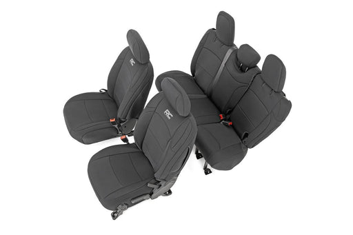 Rough Country Seat Covers, Front and Rear, Jeep Wrangler Unlimited 4WD (2018-2025)