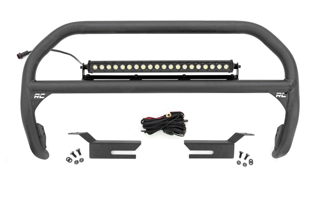 Rough Country Nudge Bar - 20 Inch Black Single Row LED | Ford Bronco 4WD (2021-2025)
