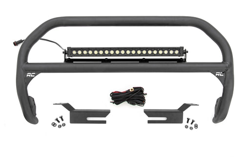 Rough Country Nudge Bar, 20 Inch BLK DRL Single Row LED, Ford Bronco 4WD (2021-2025)