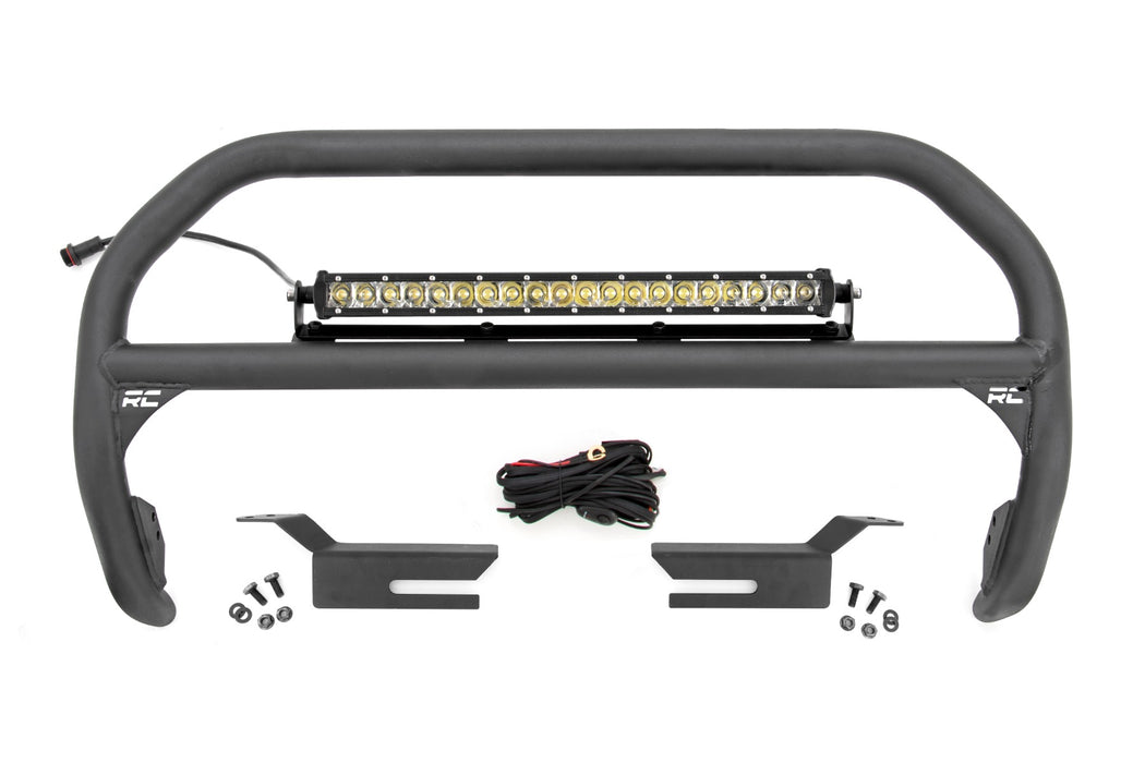 Rough Country Nudge Bar - 20 Inch Chrome Single Row LED | Ford Bronco 4WD (2021-2025)