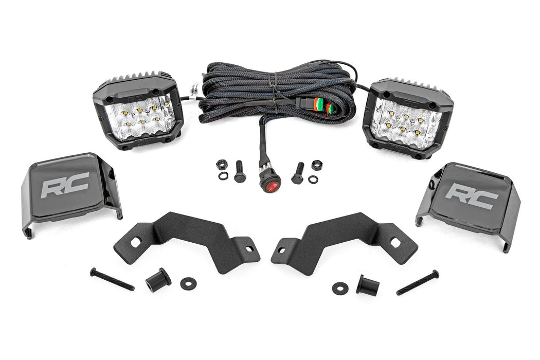 Rough Country LED Light Kit - Ditch Mount - 3" OSRAM - Wide | Toyota Land Cruiser (24-25)