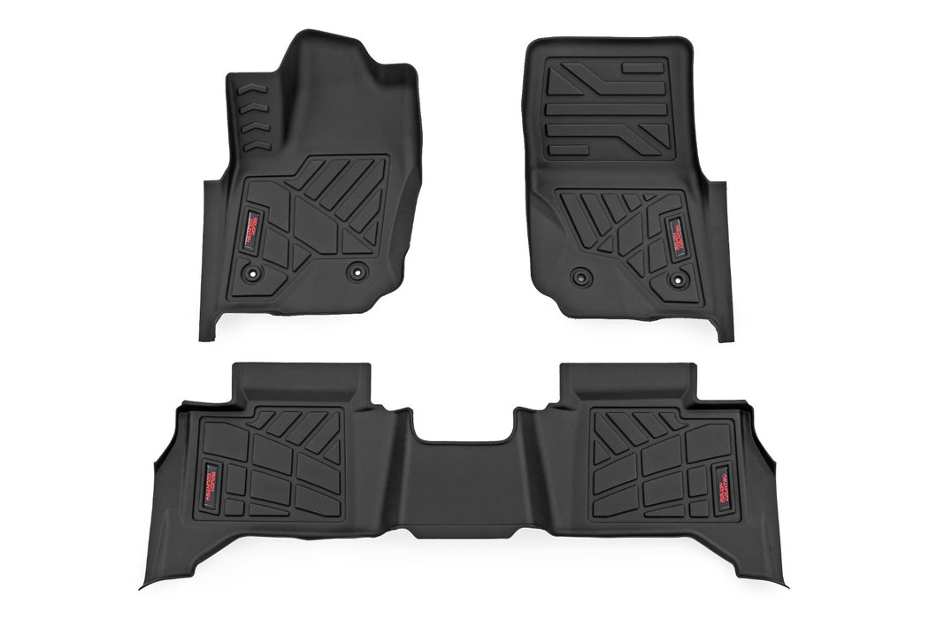 Rough Country Sure-Fit Floor Mats - Front &amp; Rear | Toyota 4Runner 2WD/4WD (2025)