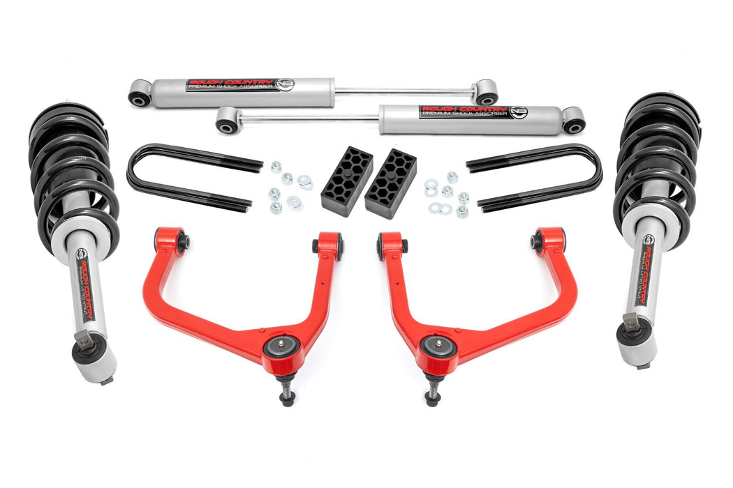 Rough Country 3.5 Inch Lift Kit - N3 Struts | Chevy Silverado 1500 2WD/4WD (2025) | Red