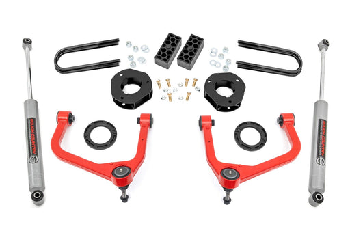 Rough Country 3.5 Inch Lift Kit, Red, Chevy Silverado 1500 2WD/4WD (2025)