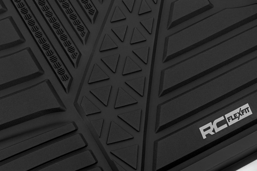 Rough Country Flex-Fit Floor Mats - Front - Crew | Ram 1500 2WD/4WD (2025)