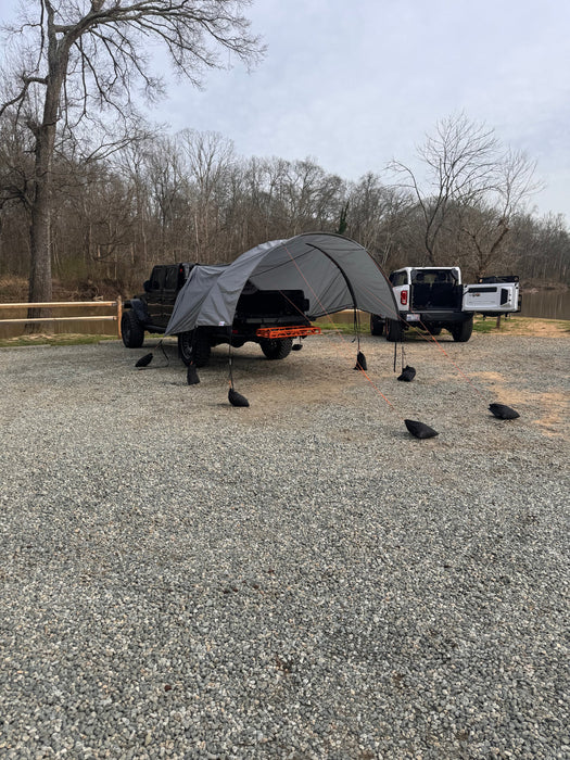Tailgate Tent Extension For Wranglers and Broncos Gray Trail Gear Oasis