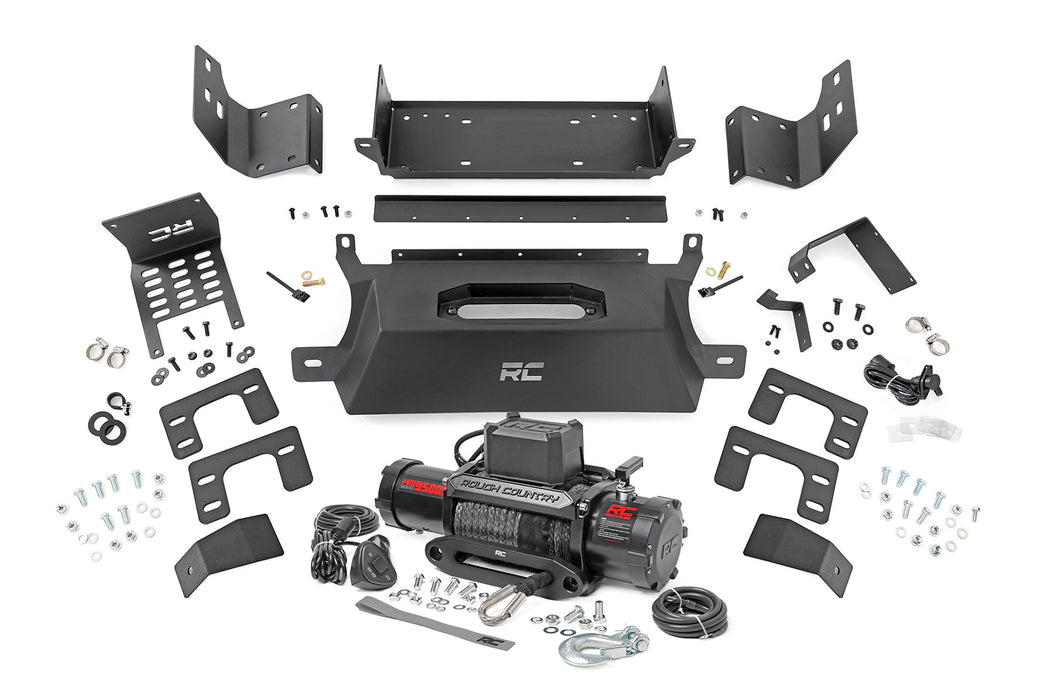 Rough Country Hidden Winch Mount - 9500S | Ford Bronco 4WD (2021-2025)