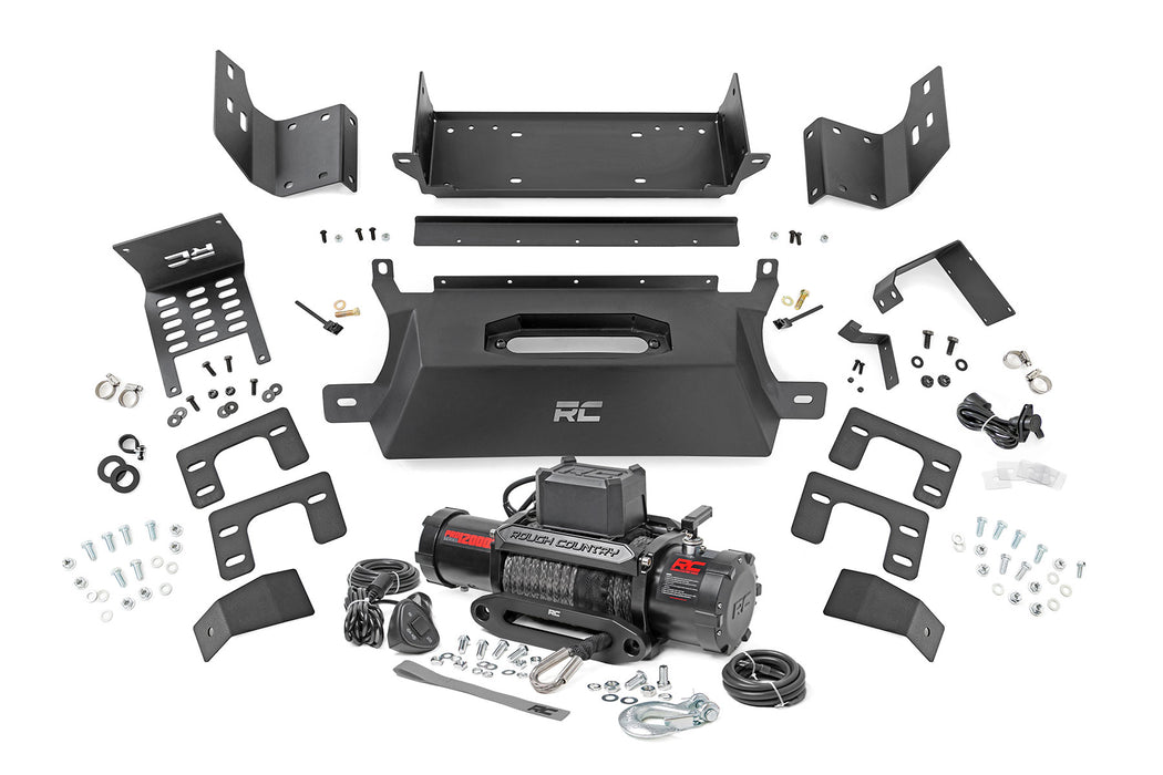 Rough Country Hidden Winch Mount - 12000S | Ford Bronco 4WD (2021-2025)