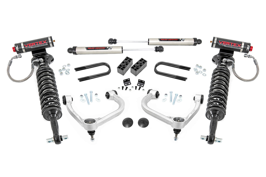 Rough Country 3 Inch Lift Kit, Fabbed UCA, Vertex/V2, Ford F-150 4WD (2021-2024)