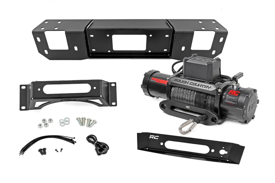 Rough Country Hidden Winch Mount - PRO12000S | Ford F-150 4WD (2021-2026)