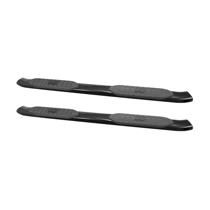 Westin PRO TRAXX 5 Oval Nerf Step Bars | Rocker Panel Mounting | Black Powdercoat Mild Steel | P/N 21-51315, view 2