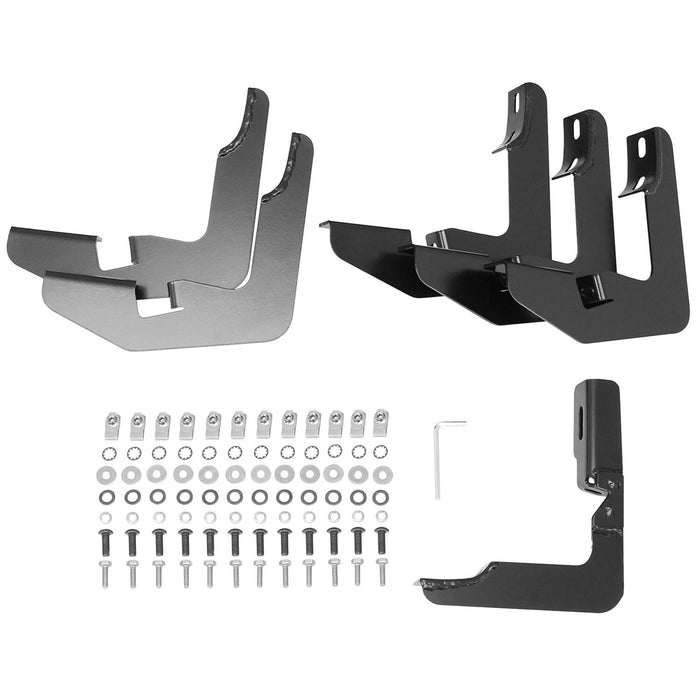 Westin PRO TRAXX 5 Oval Nerf Step Bars | Rocker Panel Mounting | Black Powdercoat Mild Steel | P/N 21-53715, view 4