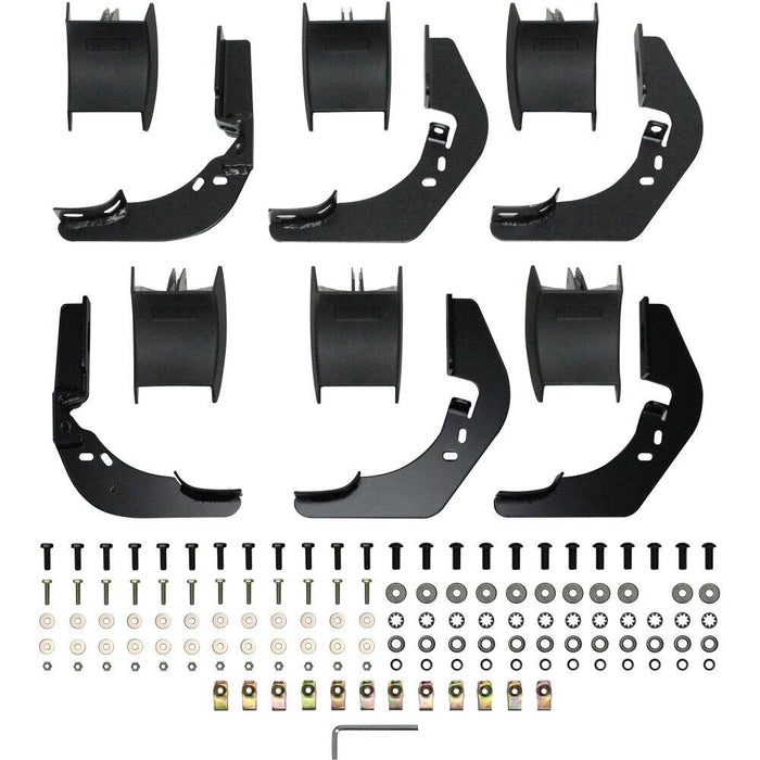 Westin PRO TRAXX 5 Oval Nerf Step Bars | Rocker Panel Mounting | Black Powdercoat Mild Steel | P/N 21-53725, view 5