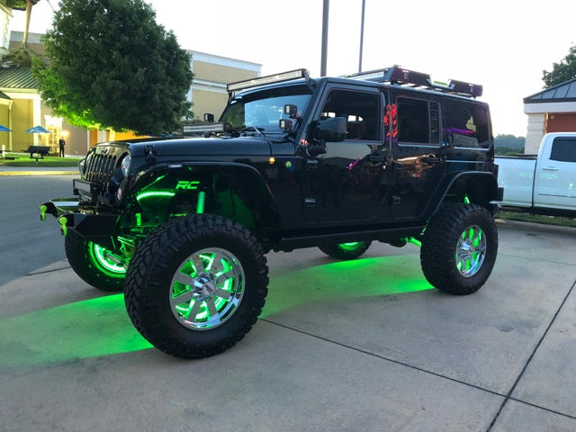 ORACLE with LED Auxiliary Lights, Jeep Wrangler JK Hood Mounting Brackets SM (2007-2017), view 4