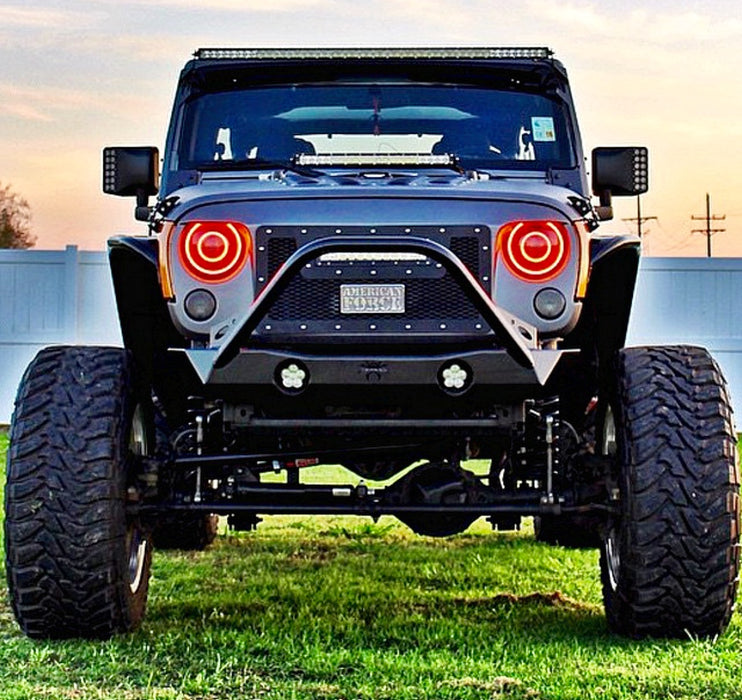 ORACLE with LED Auxiliary Lights, Jeep Wrangler JK Hood Mounting Brackets SM (2007-2017), view 5