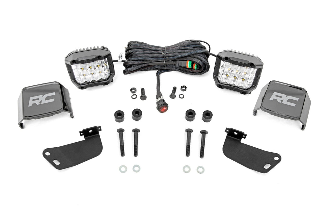 Rough Country LED Light Kit, Front Mount, 3" Chrome Pair, Wide Angle, Segway 570 F