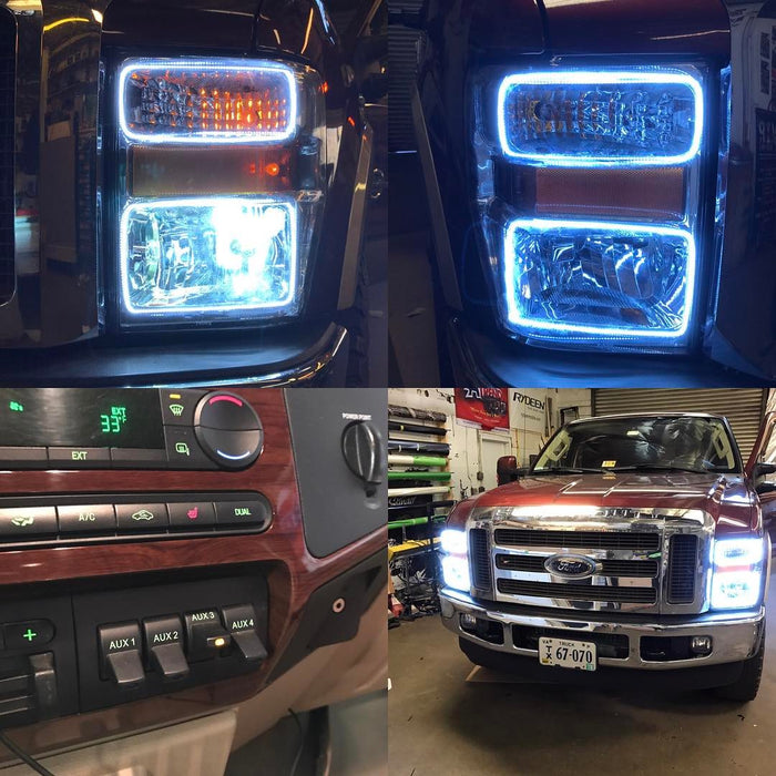 ORACLE 2008-2010 Ford F-250/350 SD Headlight Halo - ColorSHIFT - with RF Controller