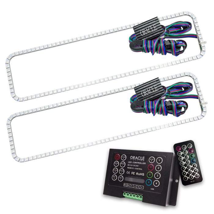 ORACLE 1988-1998 GMC Sierra LED Headlight Halo Kit - ColorSHIFT - with 2.0 Controller