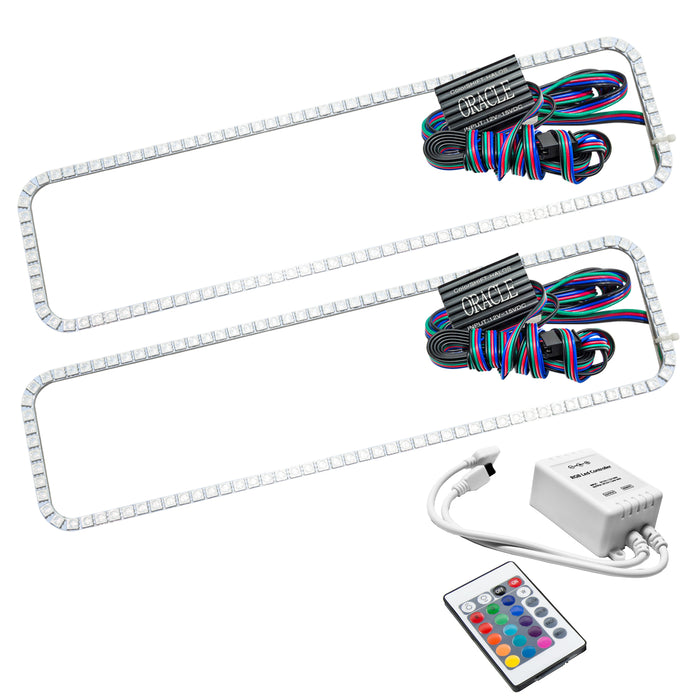 ORACLE 1988-1998 GMC Sierra LED Headlight Halo Kit - ColorSHIFT - with Simple Controller