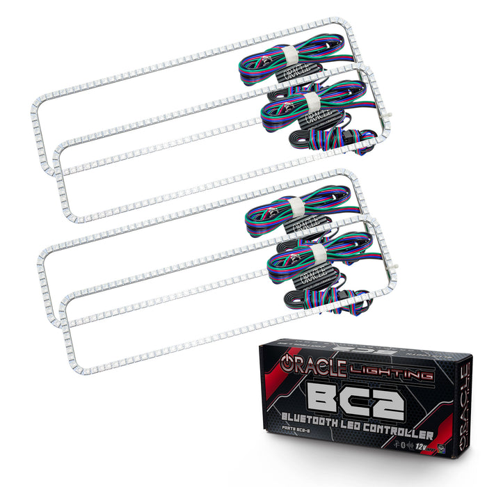 ORACLE 1995-2000 Chevrolet Tahoe Headlight Dual Halo - ColorSHIFT - with BC2 Controller