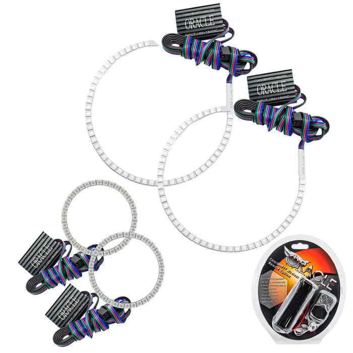 ORACLE 2002-2005 Ford Explorer LED Headlight Halo Kit - ColorSHIFT - with RF Controller