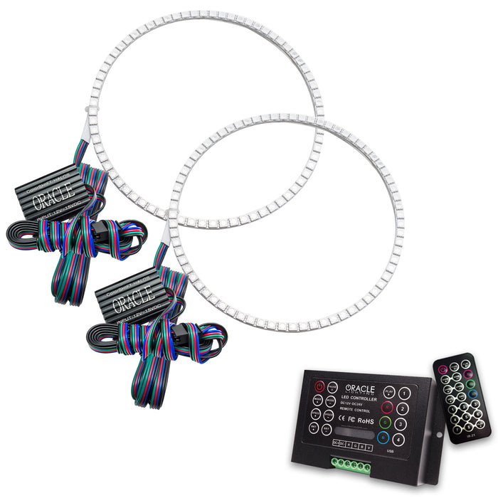 ORACLE 2003-2010 Hummer H3 LED Headlight Halo Kit - ColorSHIFT - with 2.0 Controller