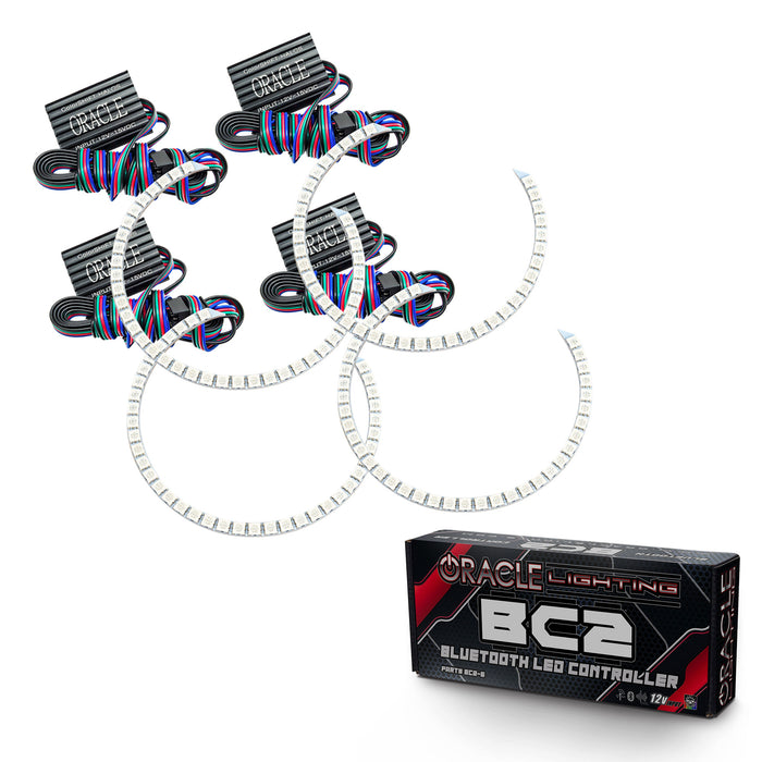 ORACLE 2006-2010 Jeep Commander LED Headlight Halo Kit - ColorSHIFT - with BC2 Controller