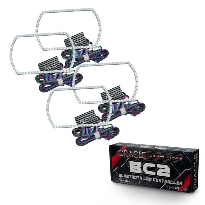 ORACLE 2007-2013 Chevrolet Silverado Headlight Square Halo - ColorSHIFT - with BC2 Controller
