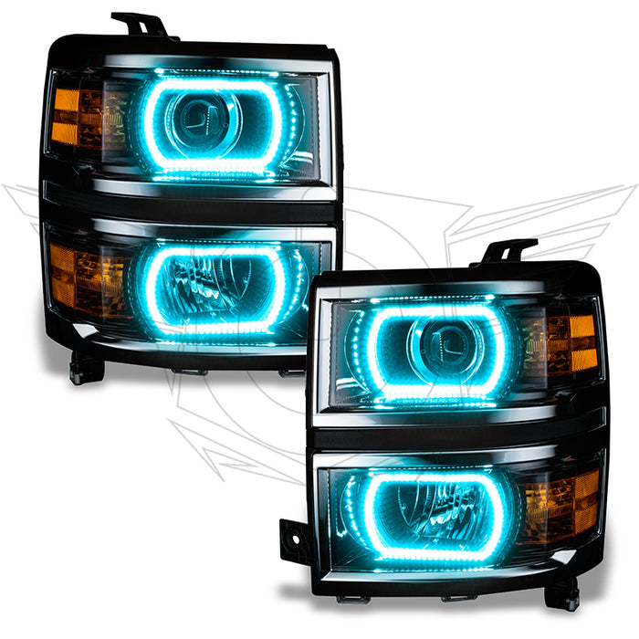 ORACLE 2014-2015 Chevrolet Silverado Headlight Projector Halo - ColorSHIFT - with RF Controller