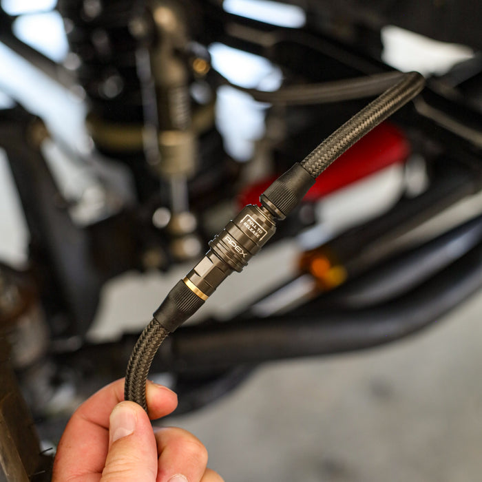 APEX Designs Compact Quick Coupler to APEX Nylon Braided Hose | P/N X02-11-012