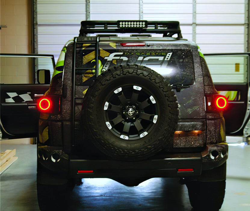 ORACLE LED Tail Light Halo Kit, Red, Toyota FJ Cruiser (2007-2012), view 2